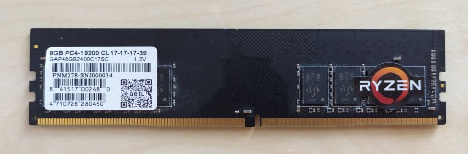 GEIL Pristine AMD Edition 8GB 2400MHZ DDR4 Pomnilnik