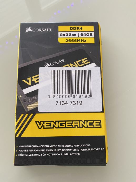 Corsair Vengeance 64GB DDR4 SO-DIMM Kit 2666 (2x32GB)