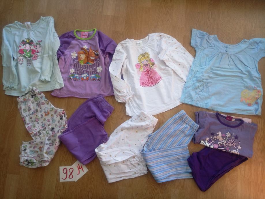 Komplet tankih dekliških pižam, 98/104 = 8 evrov