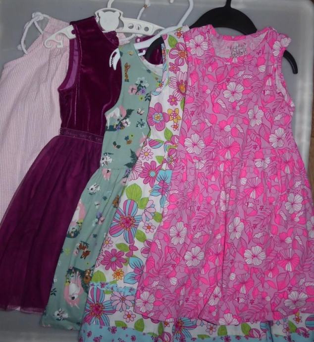 5 čudovitih dekliških poletnih oblekic H&M, C&A 116/122/128, 5-7 let