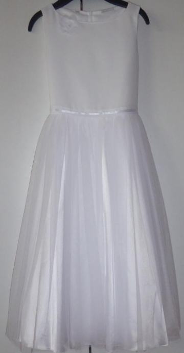 Čudovita svečana bela obleka za deklico Weise št. 134, 7-9 let