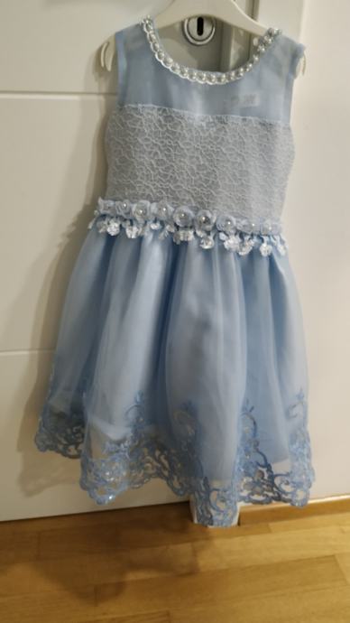 Modra svečana oblekica, št 120