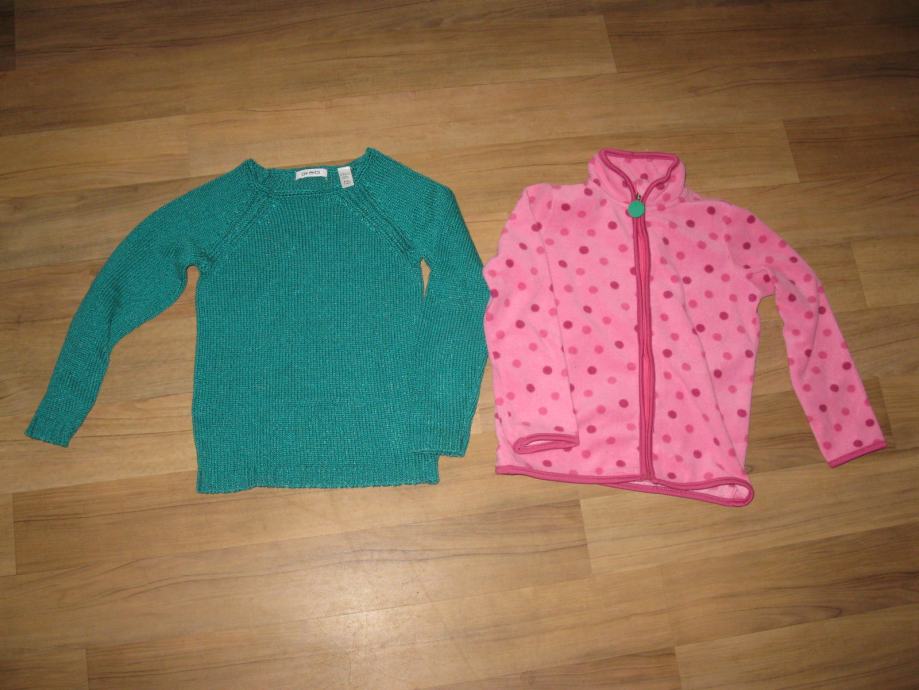 Dekliški pulover in jopica, velikost 110-116