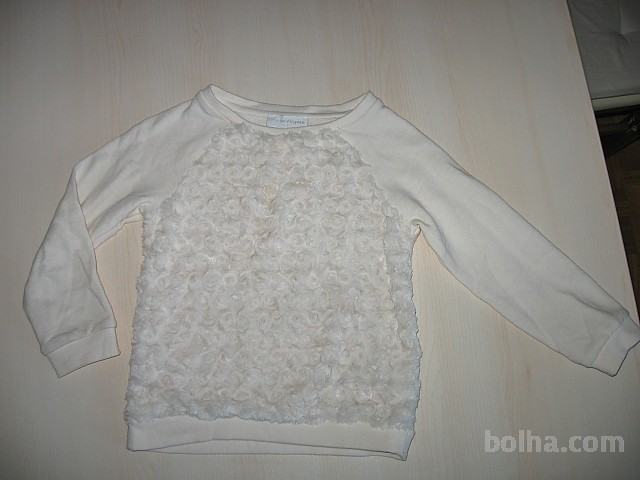 Otroški pulover št.116- bež/bela