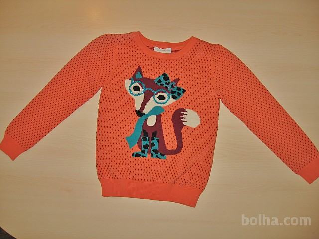 Novi otroški pulover št.116 - lisička, Vogele