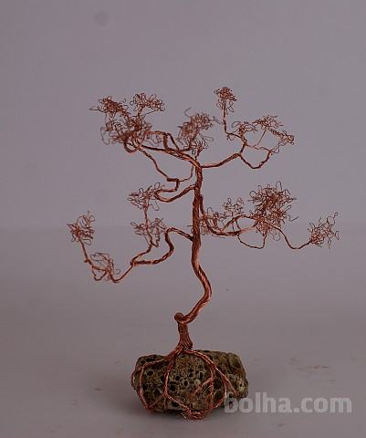 Skulptura iz žice drevo bonsai