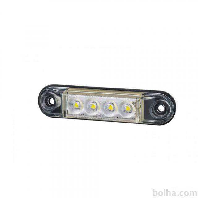 Pozicijska luč LED Slim LD2327 - Bela 12V/24V, kabel