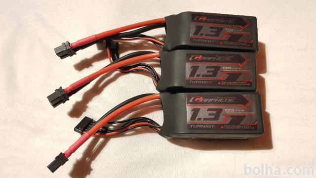 LiPo baterija 5S 1300mAh 65C Turnigy Graphene (več kosov, odlične)