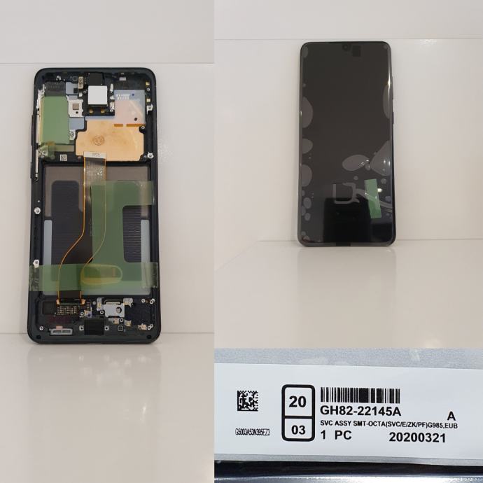 Samsung Galaxy S20+ (SM-G985F) LCD zaslon, Cosmic Black (GH82-22145A)