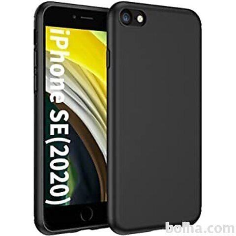 Silikonski barvni ovitek iPhone SE (2020) MATT črna