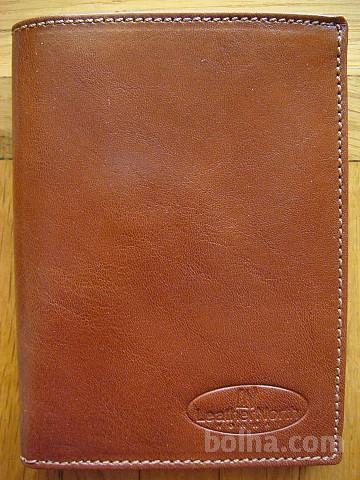 Rjava usnjena denarnica Leather North