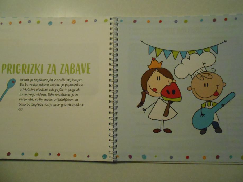 Motivacijsko ustvarjalna kuharska knjiga za otroke.