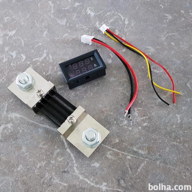 Digitalni DC voltmeter 300V in ampermeter 500A - vgradni