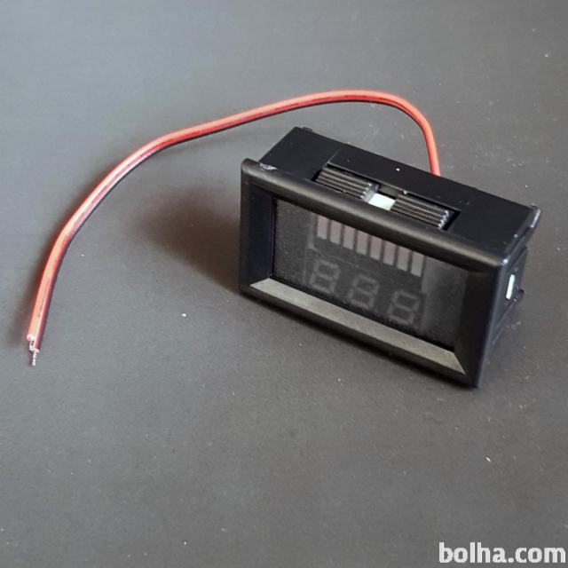 Merilnik akumulatorjev 12V in 24V - indikator napolnjenosti baterije