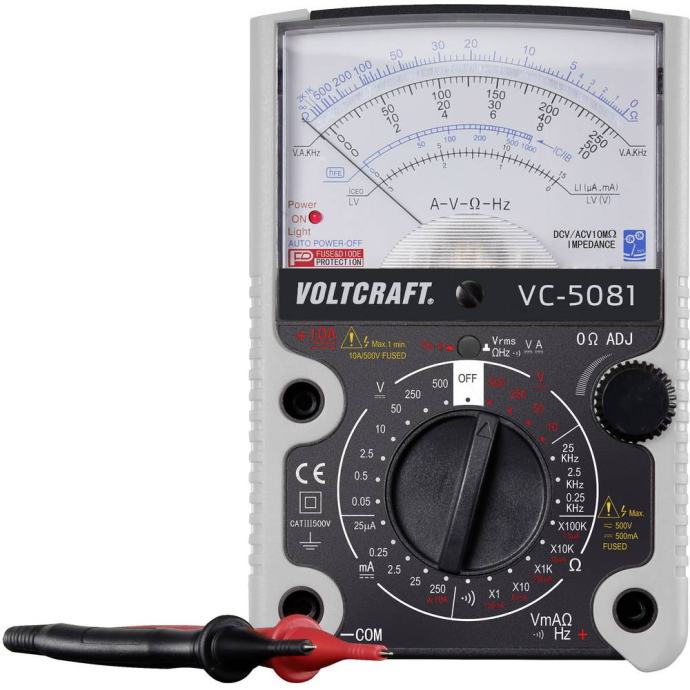 Ročni multimeter, analogni VOLTCRAFT VC-5081 kalibracija narejena po: