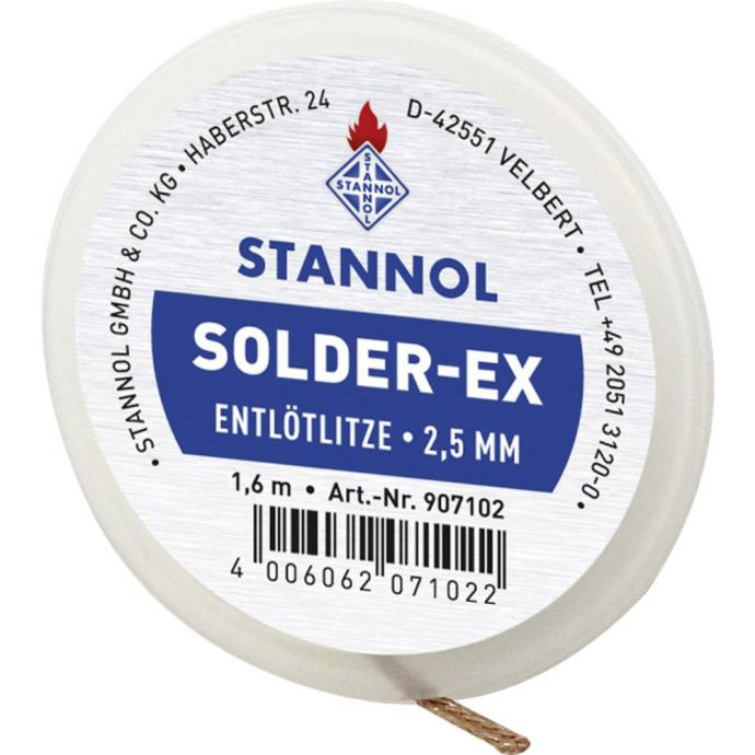 Pletenica za razspajkanje Stannol Solder Ex dolžina 1.6 m širina 1.0 m