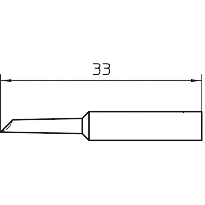 Spajkalna konica, prirezana Weller XNT GW dolžina konice 33 mm vsebuje