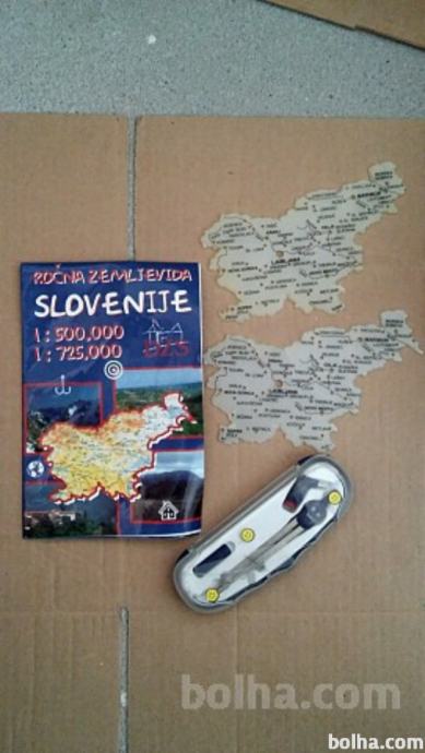 Ročni zemljevid Slovenije plastificiran
