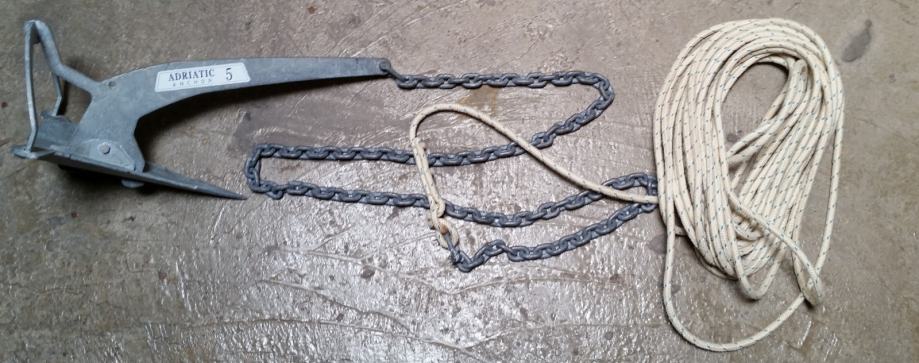 Prodam vrhunsko sidro ADRIATIC 5 kg z verigo in vrvjo