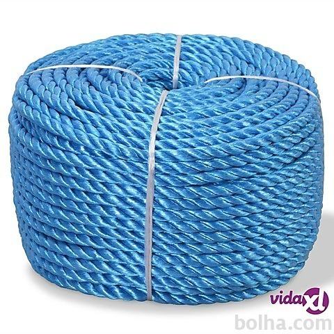 vidaXL Zvita vrv polipropilen 16 mm 250 m modra