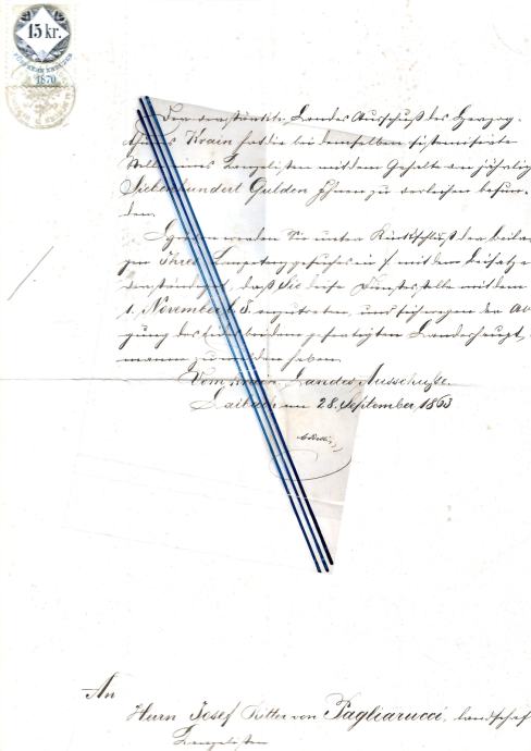 JOSIP PAGLIARUCCI, LJUBLJANA, CODELLI, BARON TAUFERER, 1842/1863