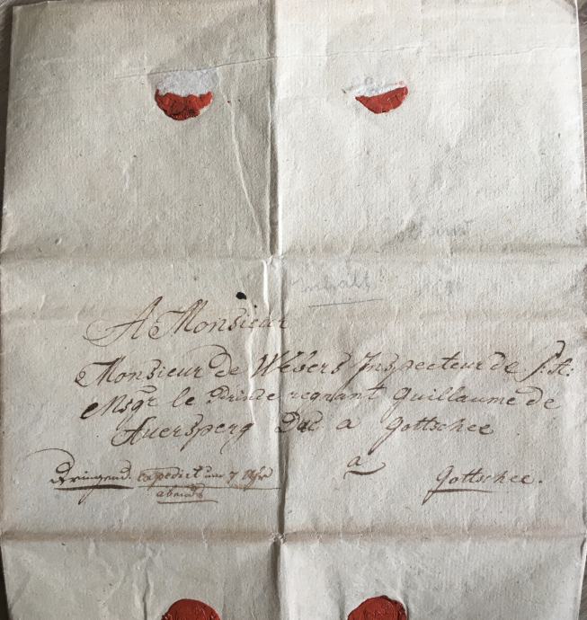 Pismo Auerspergovem Inšpektorju Poljane - Kočevje 1809 Deželna bramba