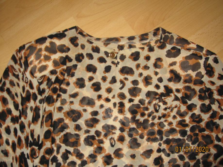 Unikatna, svečana ženska bluza iz tigrastega šifona št.40