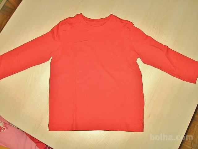 Otroška majica dolg rokav št. 104/110 -oranžna