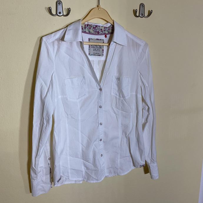 Kvalitetna Esprit bela oprijeta dolga srajca M