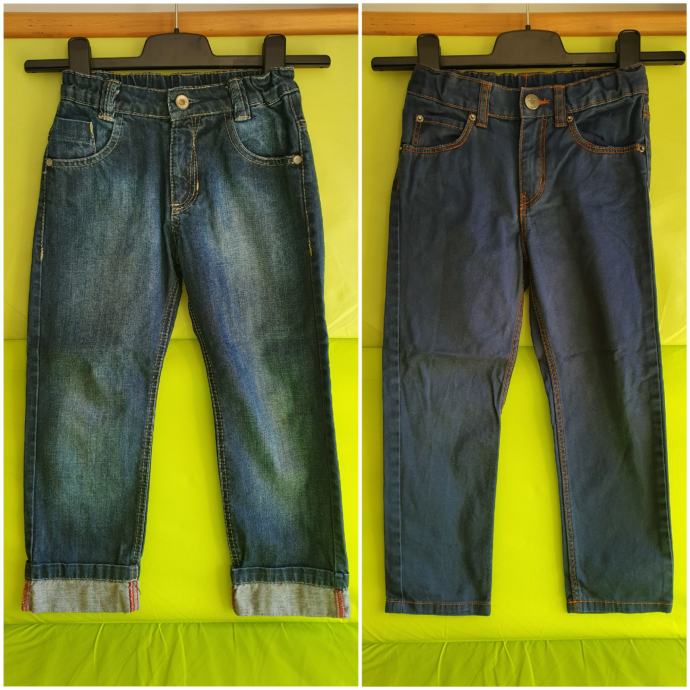 Fantovske dolge jeans hlače IDEXE, H&M vel. 4-5 let, št. 110