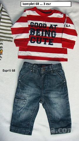 KOMPLET hlače Esprit in majčka vel. 68, kot novo