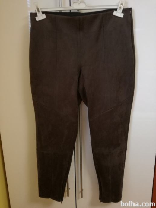 NOVE hlače ZARA rjave elastične XL
