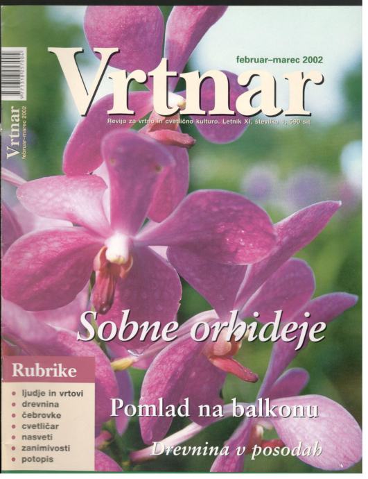 VRTNAR, revija za vrtno in cvetlično kulturo, Arboretum Volčji potok