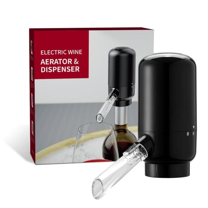 Brezžični električni dozator za vino – prezračevalnik in točilnik vina