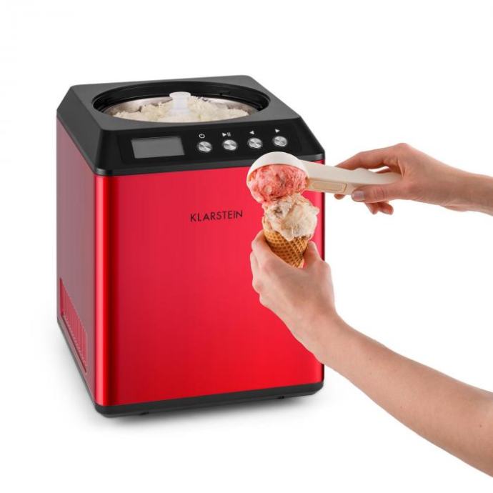 Klarstein Vanilla Sky aparat za izdelavo sladoleda, Rdeča