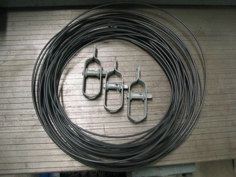 Plastificirana žica za ograjo, cca 20 m in trije napenjalci