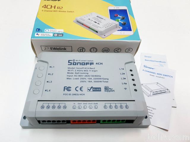 Sonoff 4CH Pro R2 štirikanalni WI-FI modul vklop 4x 10A/250V