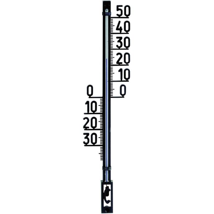 Stenski termometer TFA 12.6003.01.90 črne barve