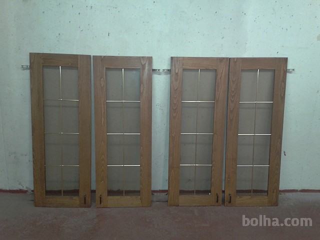 Vitražna vrata vratca za omaro omarico - masivni les