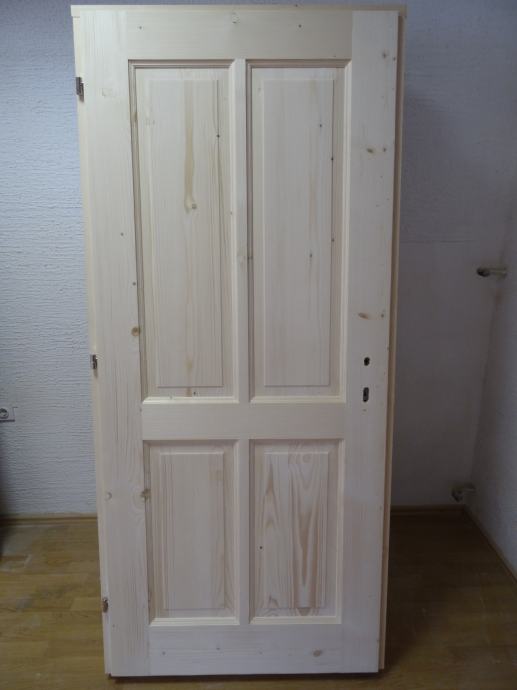 Vrata notranja lesena smreka 850 mm, 750 mm, 650 mm in 950 mm L in D
