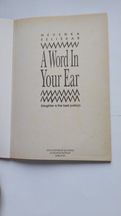 A word in your ear (Nevenka Seliškar) 1993