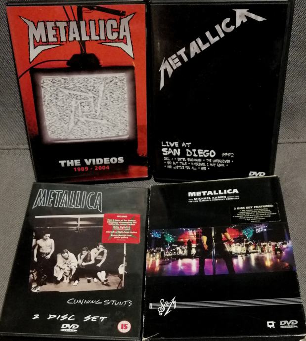 6x DVD: Metallica - Videos 89-04, S&M, Cunning Stunts, San Diego 1992