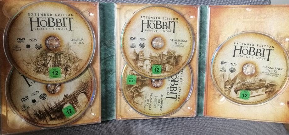 LOTR: Hobit 2: Smaugova pušča (2013, Extended Edition, Tolkien, 5xDVD)