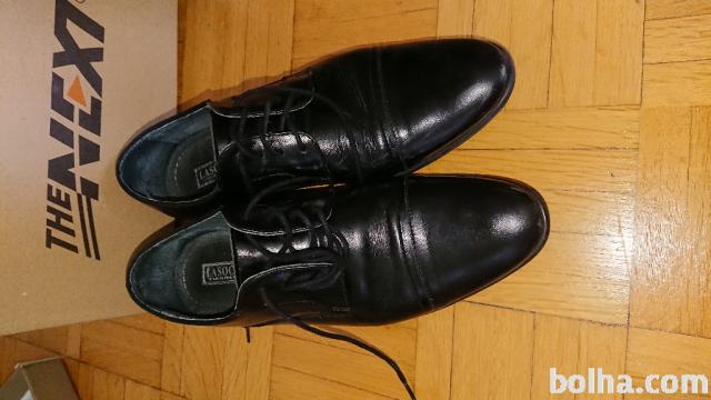 Moški usnjeni črni poslovno / plesni čevlji