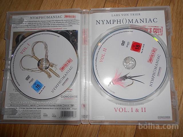 Nymphomaniac Nimfomanka DVD Lars Trier kultni film 1 + 2 del