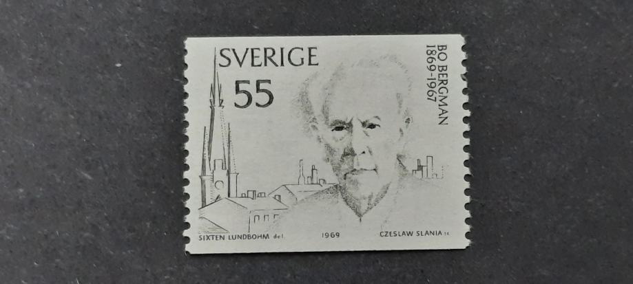 Bo Bergman - Švedska 1969 - Mi 654 A - čista znamka (Rafl01)