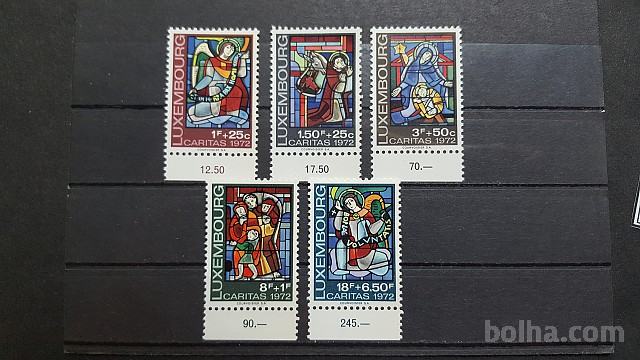 Caritas, umetnost - Luxembourg 1972 - Mi 853/857 - čiste (Rafl01)