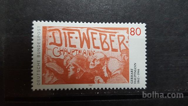 G. Hauptmann - Nemčija 1987 - Mi 1344 - čista znamka (Rafl01)