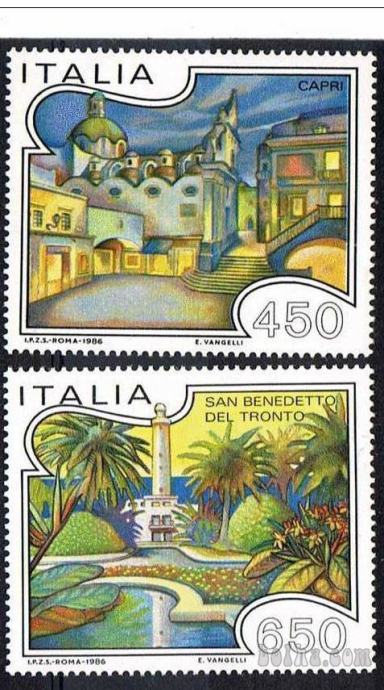ITALIJA 1986 - Capri in San Benedetto nežigosani znamki