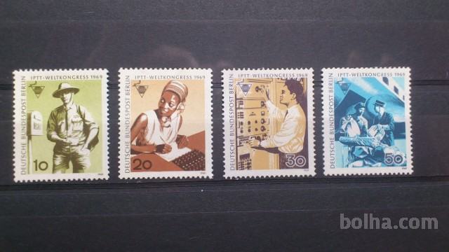 kongres poštarjev - Nemčija Berlin 1969 - Mi 342/345 - čiste (Rafl01)